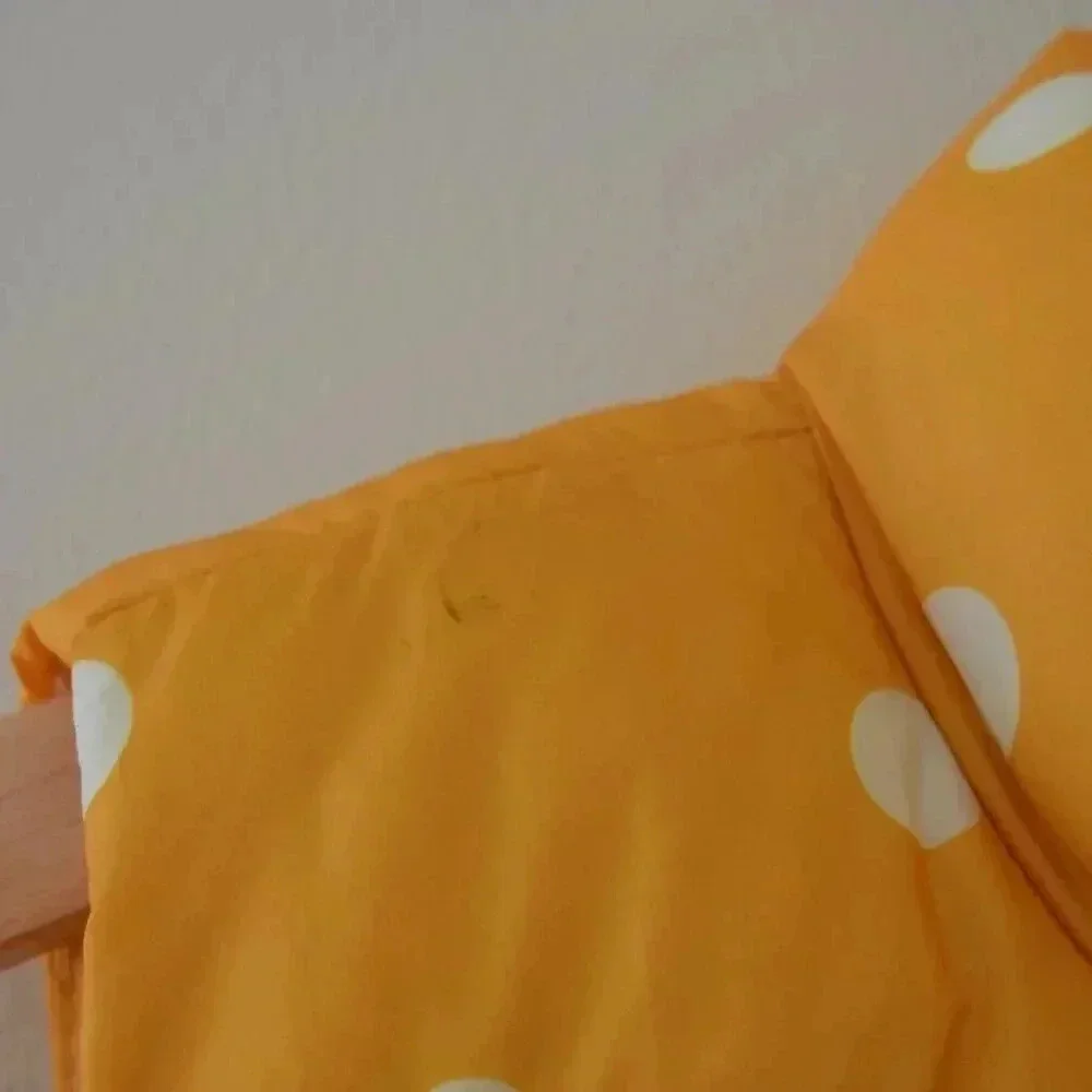 OLD NAVY Girls Puffer Vest with Polka Dots In Yellow & White Size XL 14